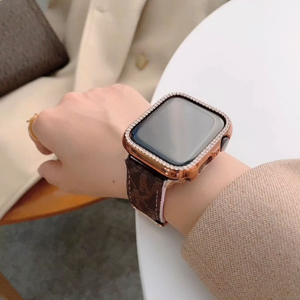 Dây Da Cao Cấp Cho Đồng Hồ Thông Minh Apple Watch 6 Se 5 4 40mm 44mm Mk Kích Thước 6 / 5 / 4 / 3 / 2 / 1