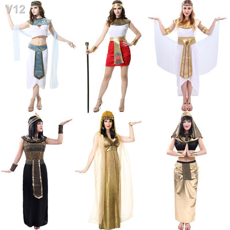 ☞Trang phục dạ hội lạ mắt pharaoh Ai Cập Nữ hoàng Cleopatra Halloween người lớn