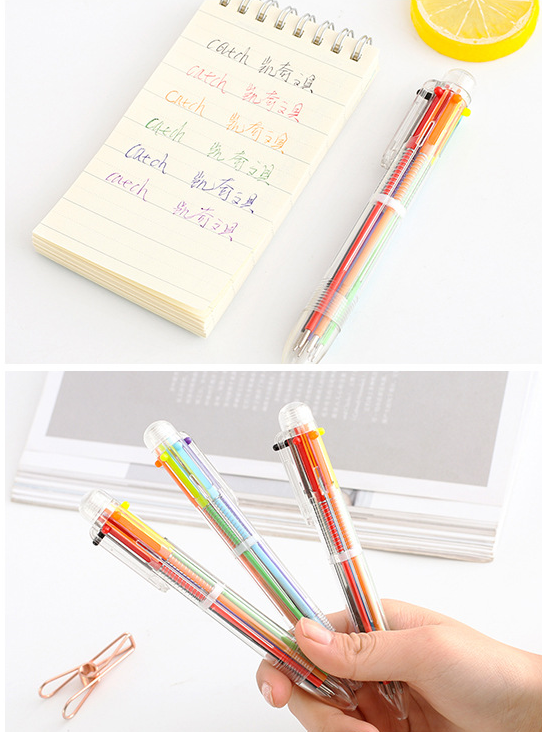 Bút bi 6 màu tiện lợi