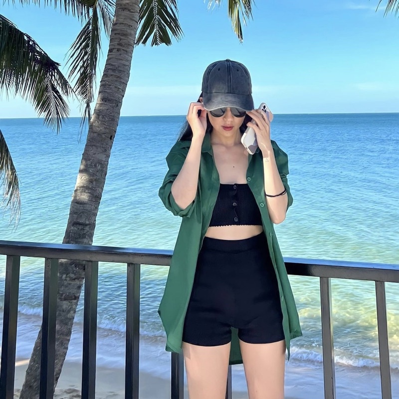 Quần short đùi hot trend thun gân dặn, co giãn cực tốt - Meadow