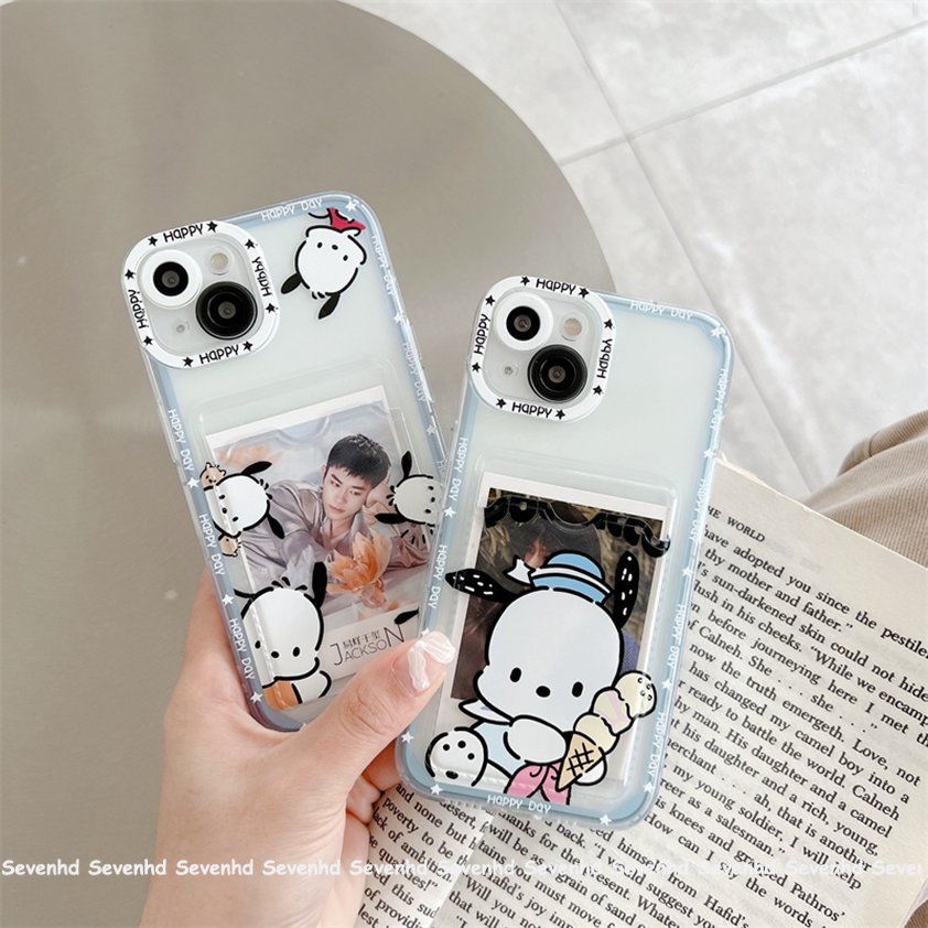 Ốp Điện Thoại Mềm Trong Suốt Có Ngăn Đựng Thẻ Cho iPhone 14 13 12 11 Pro Max X XR Xs Max 8 7 6 6s Plus SE 2020