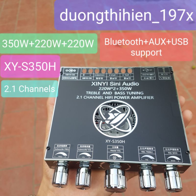 Mạch khuếch đại âm thanh 2.1 Sinilink XY-S350H chip TPA3251D2 chất lượng cao, công suất lớn, bluetooth 5.1