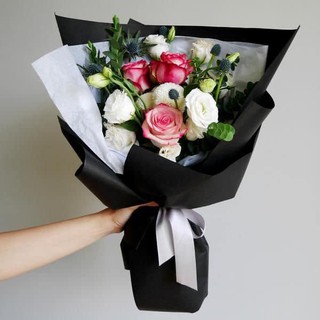 Giấy gói hoa bóng mờ trơn