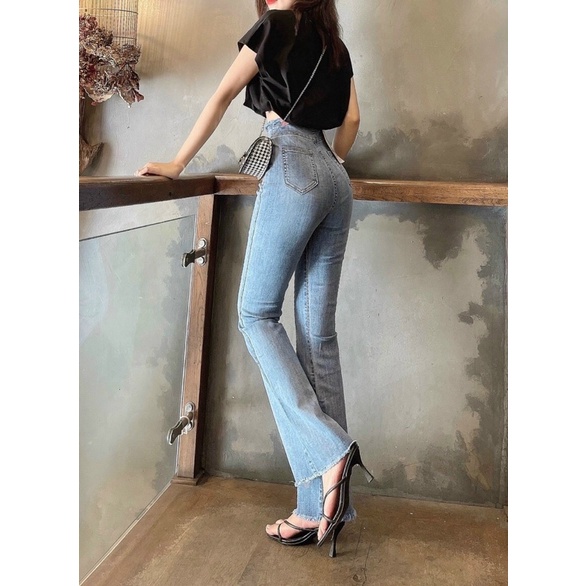 QUẦN JEAN NỮ ỐNG LOE CẠP CAO,CO GIÃN,GIÁNG DÀI | BigBuy360 - bigbuy360.vn