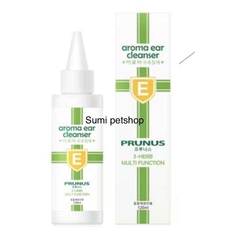 120mil PRUNUS Aroma Ear Cleanser Dung dịch  vệ sinh tai cao cấp nhập  khẩu Hàn Quốc cho chó mèo