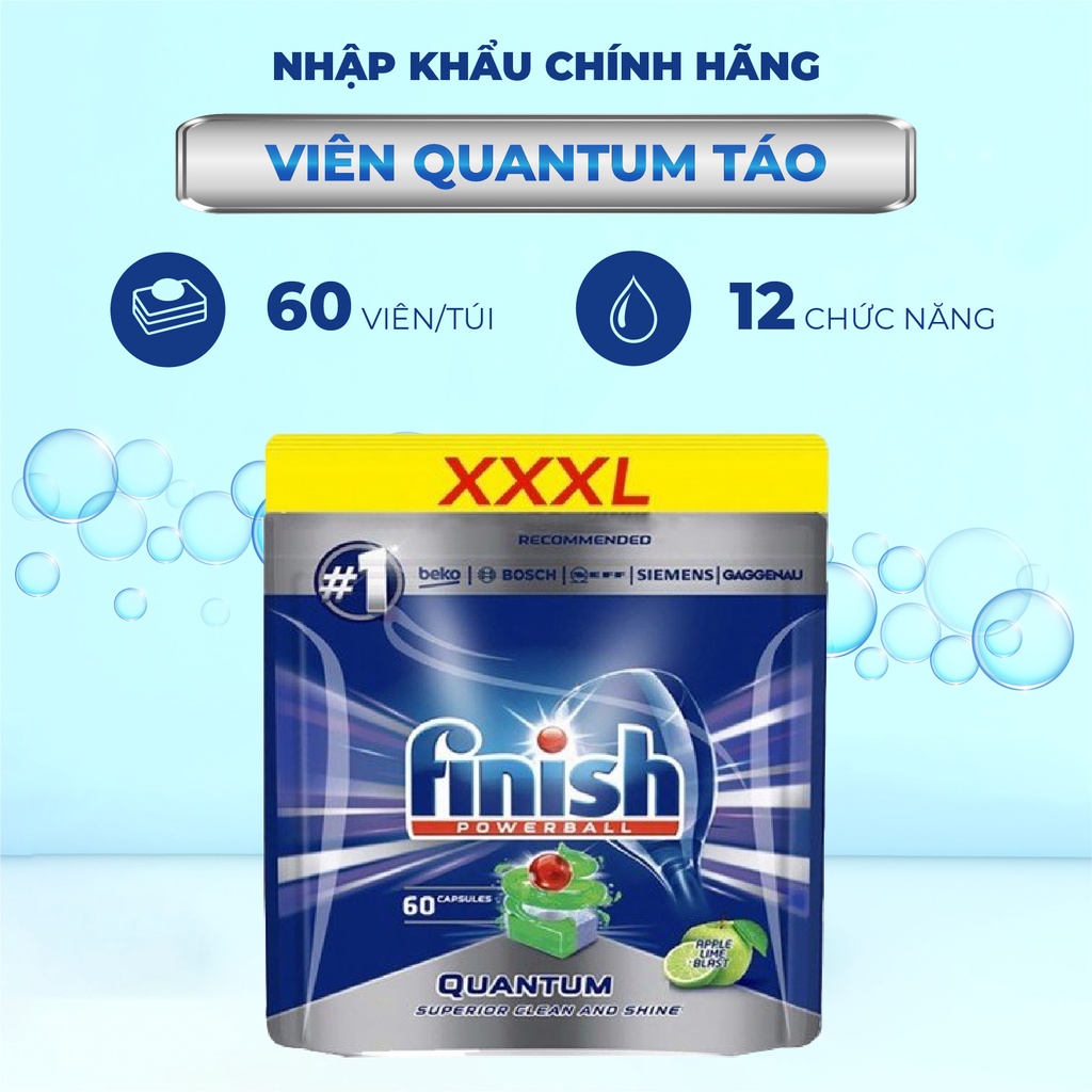 Viên rửa bát Finish Quantum 60 viên