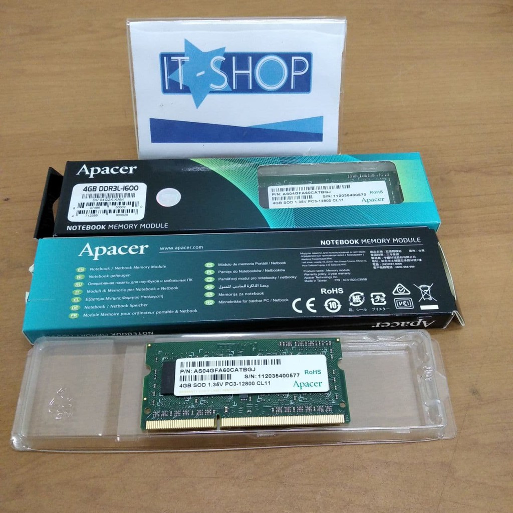 Mô Đun Thẻ Nhớ Notebook Sodimm Ddr3L 4gb 1600 Apacer