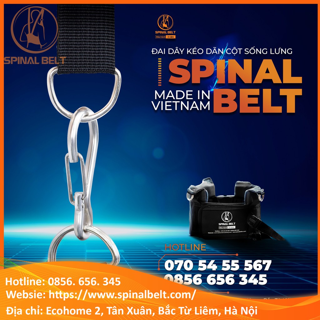 Đai Treo Xà Đơn Kéo Giãn Cột Sống Spinal Belt Dành Cho Người Thoái Hóa, Thoát Vị Đĩa Đệm (khóa bấm)