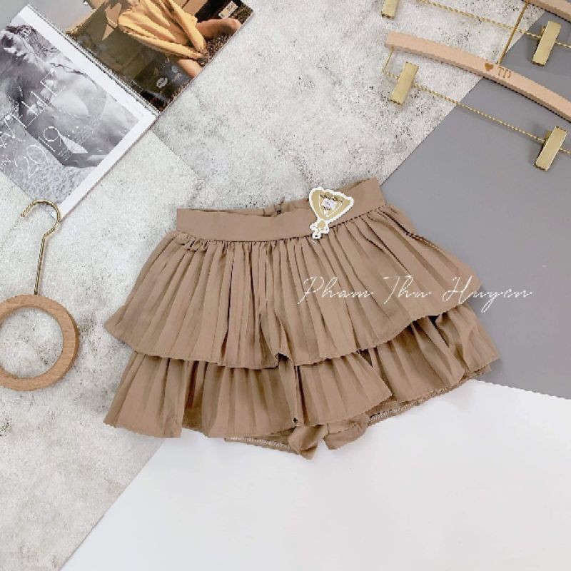 Chân váy 2 tầng dập li hàng QC