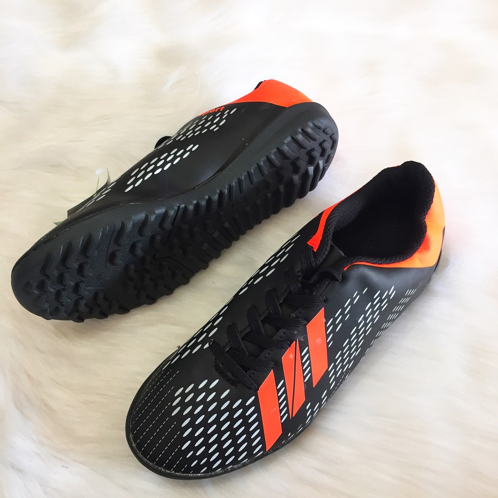 giày bóng đá đủ size lớn nhỏ 32-43,giày đá banh sân cỏ  màu đen cam phun sơn may đế