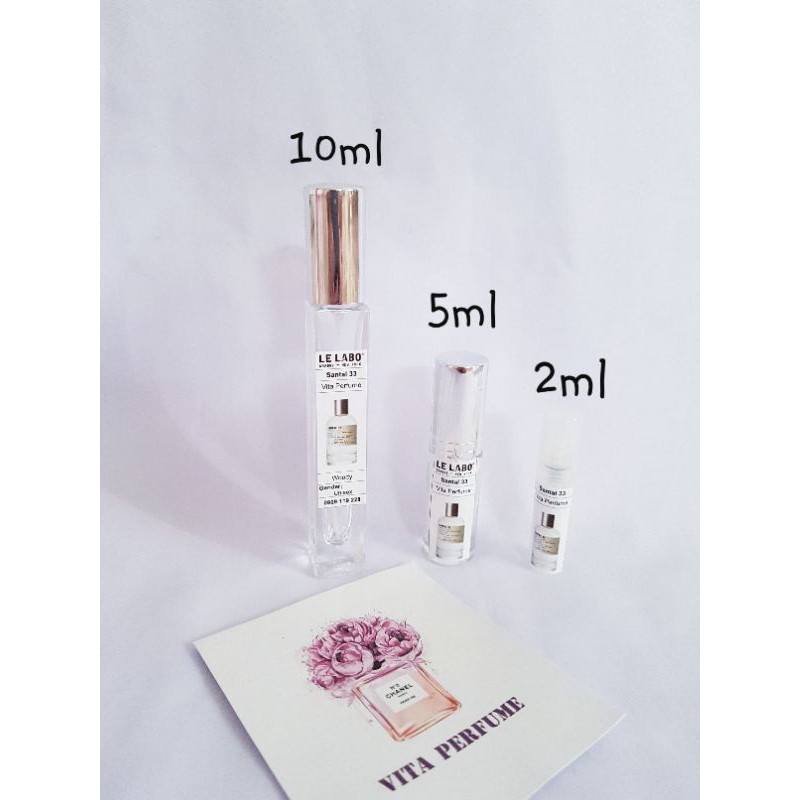 [Mẫu Thử] Vial Nước Hoa Niche San Ta 33 Dạng Xịt 2ml 5ml 10ml