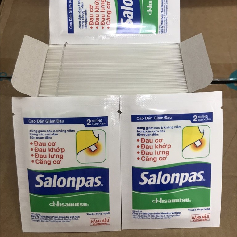 Hộp dán giảm đau Salonpas 10-40 miếng Hisamitsu