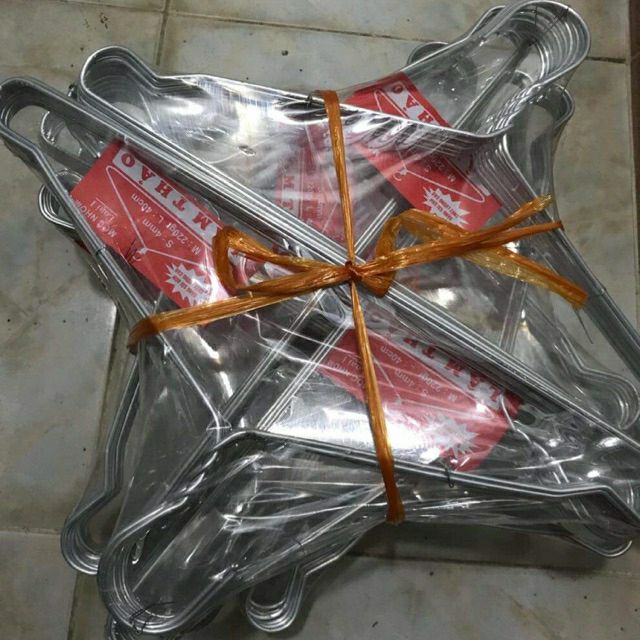 Combo 45 chiếc mắc áo nhôm người lớn