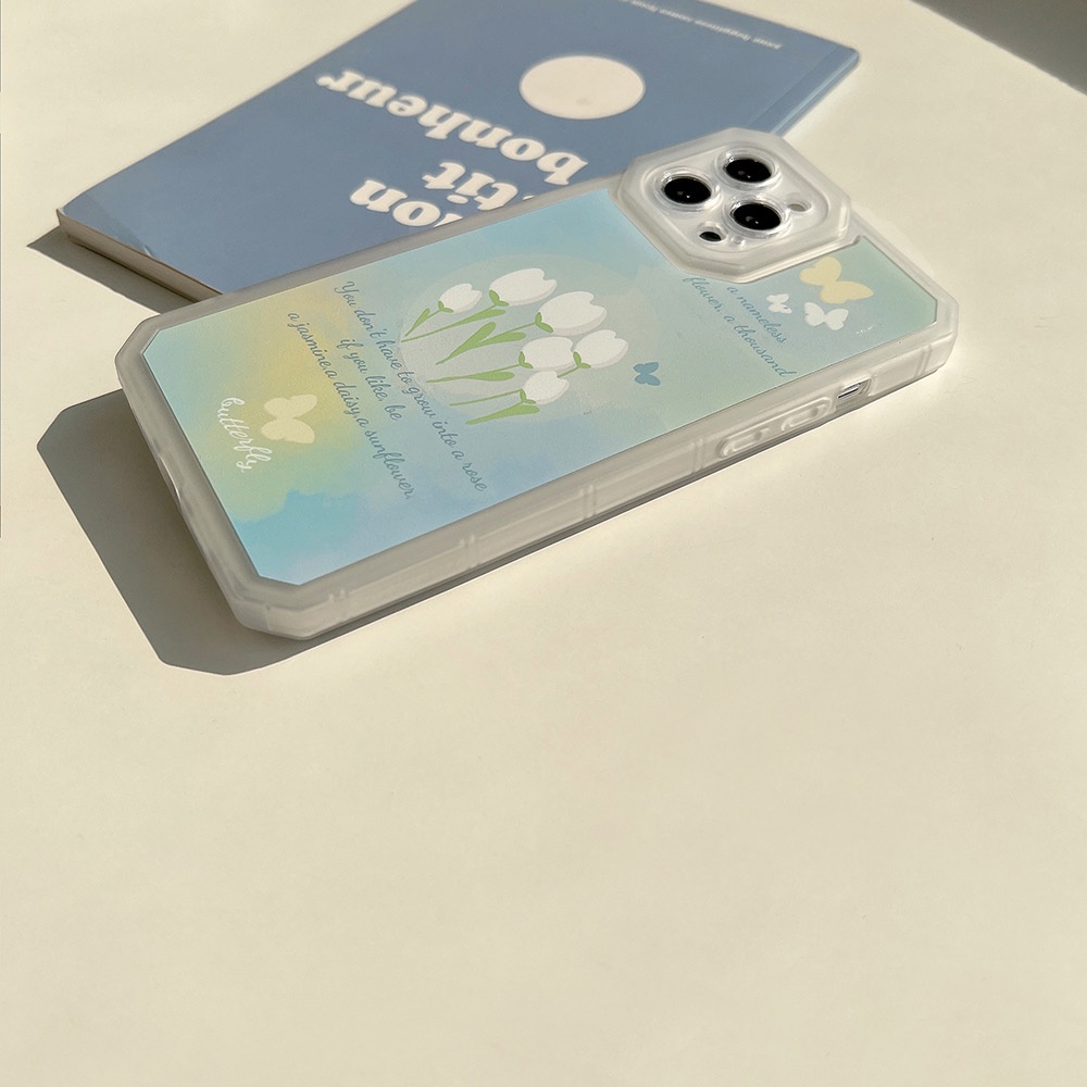 Ốp lưng iphone Hoa Tulips Trắng Và Tím 13promax/13pro/13/12promax/12pro/12/11promax/11/7plus/8plus