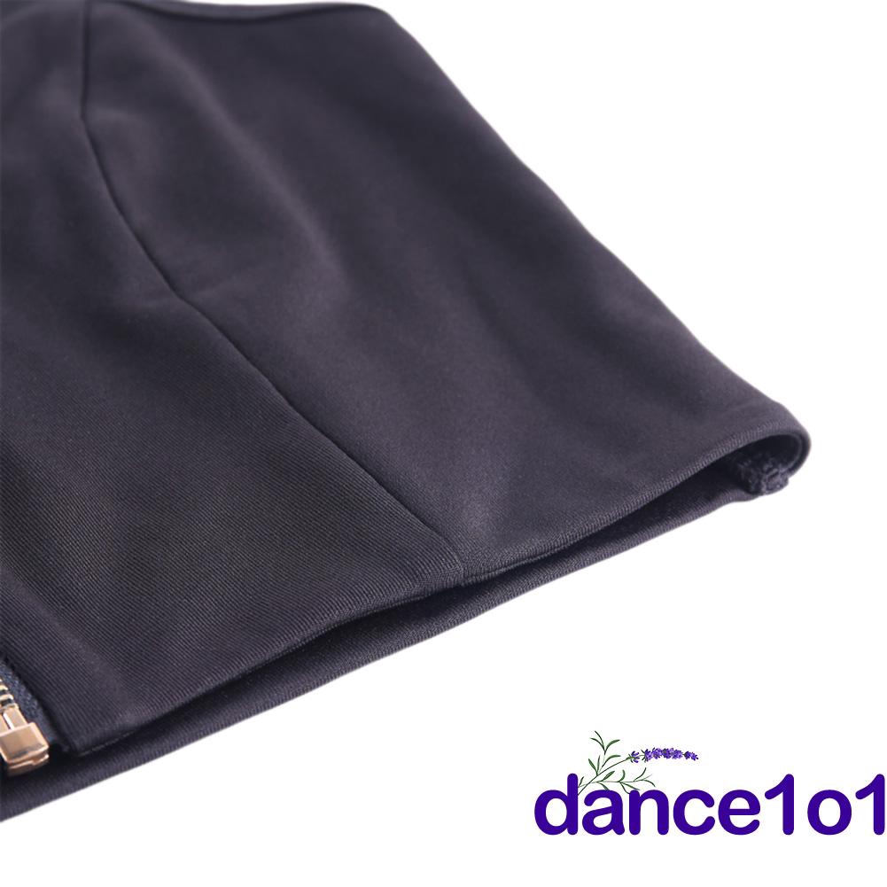 Áo Croptop Không Tay Cổ Chữ V Phối Khóa Kéo Thiết Kế Hở Lưng Quyến Rũ