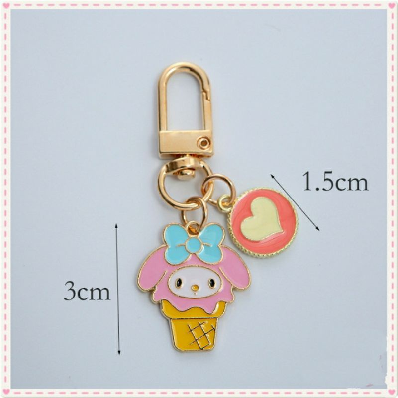 Móc khóa nhân vật Sanrio Cinnamoroll Kuromi Melody Purin