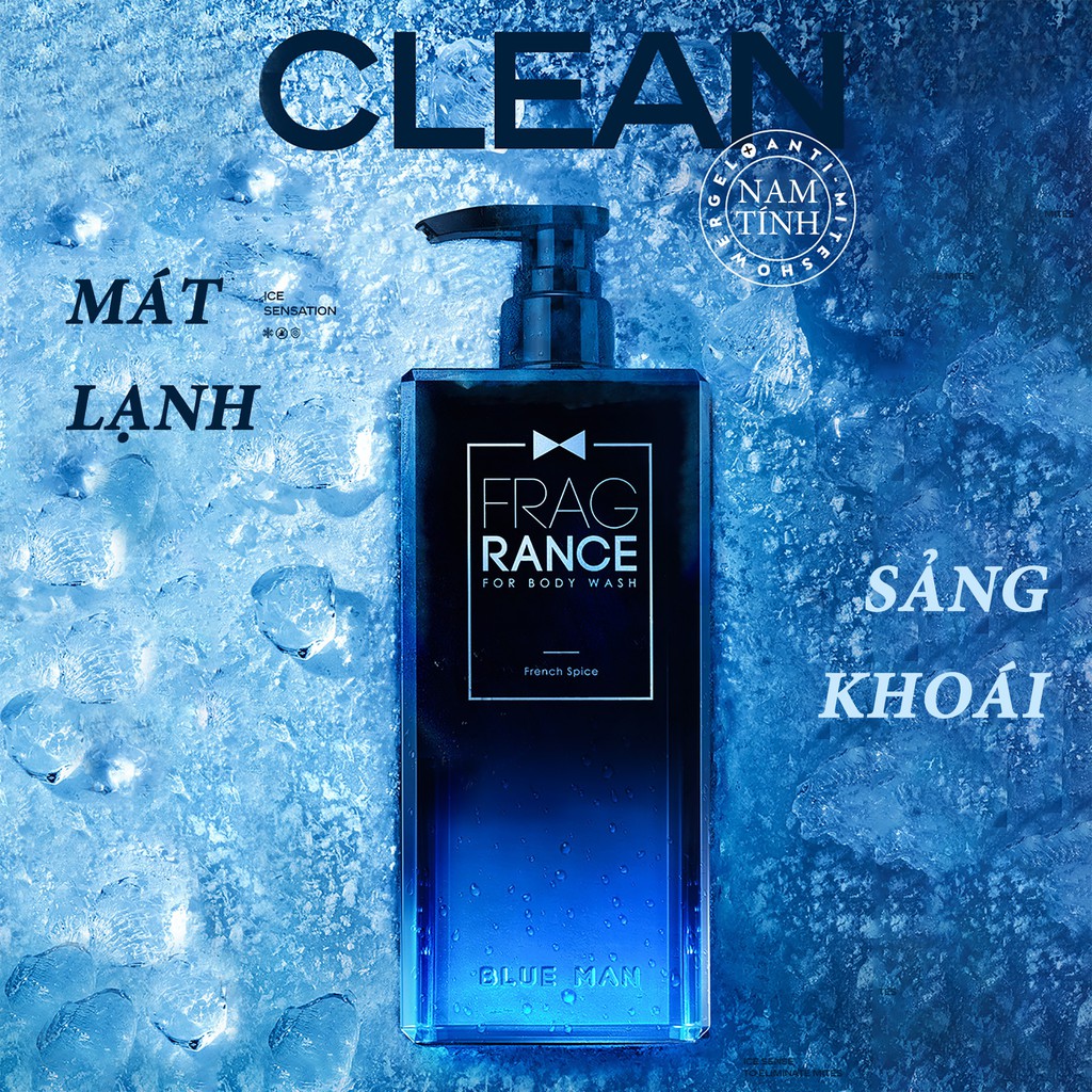 Sữa Tắm Cho Nam BLUEMAN Mùi Iceman Hương Nước Hoa Quyến Rũ ZL47