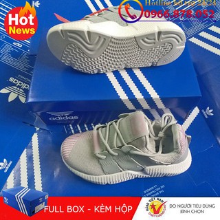 Giày Adidas Prophere xám ghi sọc hồng