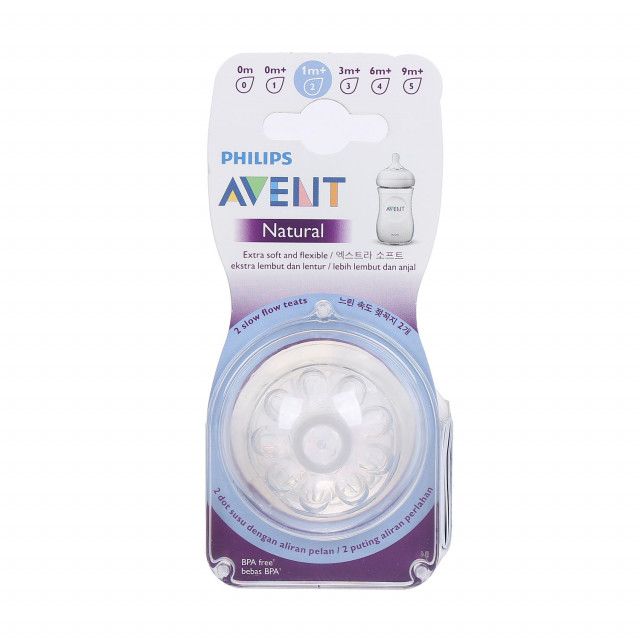 Núm ty Avent Natural số 2 lẻ 1 cái cho bé 1 tháng +