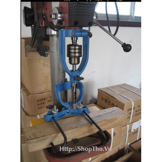 Bộ gá đục mộng vuông trên máy khoan bàn