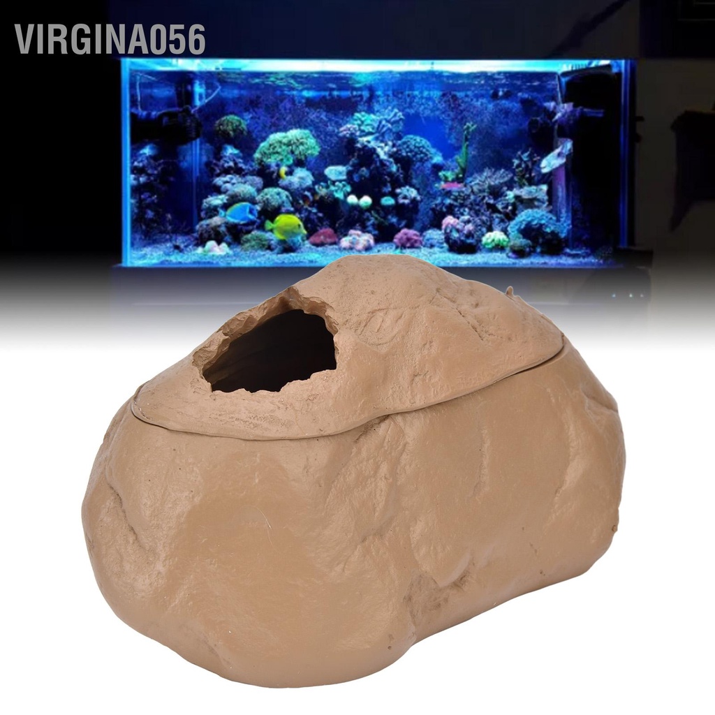 Virgina056 Nhà trú ẩn bò sát nhựa Hồ cá Hang động Tự làm bể nhân tạo Cảnh quan cảnh