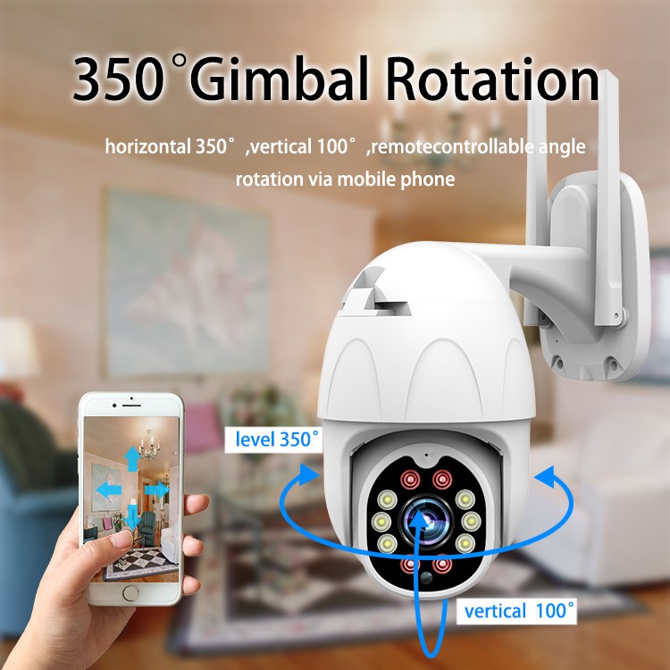 Camera IP Ngoài trời Yoosee PTZ 2 Râu FullHD 1080P 6 LED trợ sáng, 4 LED hồng ngoại, đàm thoại 2 chiều, hỗ trợ xoay 360 | BigBuy360 - bigbuy360.vn
