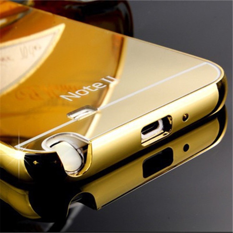 Ốp điện thoại lưng tráng gương cho Samsung Note 2/Note 3 Neo/N7505 khung kim loại