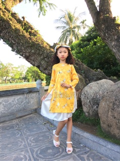 Áo dài cách tân gấm