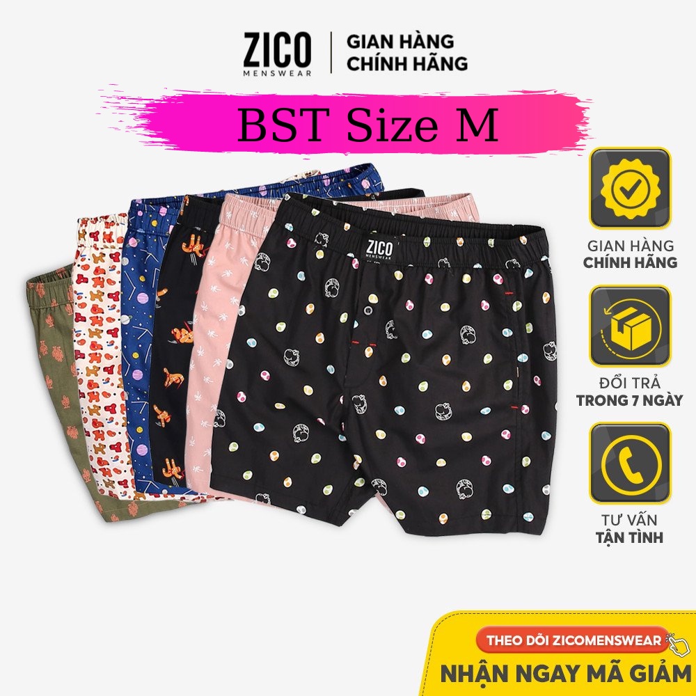 Quần đùi nam mặc nhà ZICO MENSWEAR size M từ 45-56kg