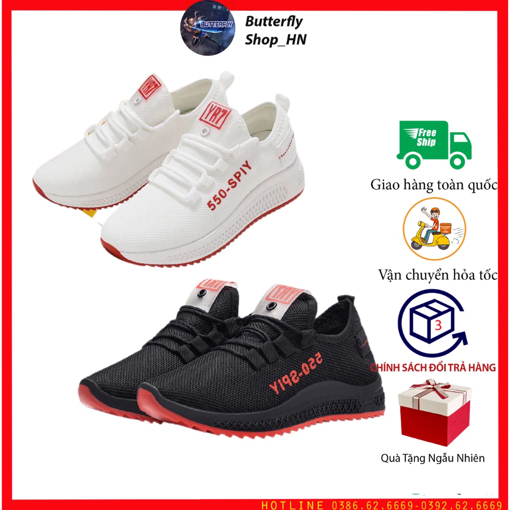 Giày thể thao, giày sneaker màu đen nam nữ đi đẹp full size shop MAMMOTH
