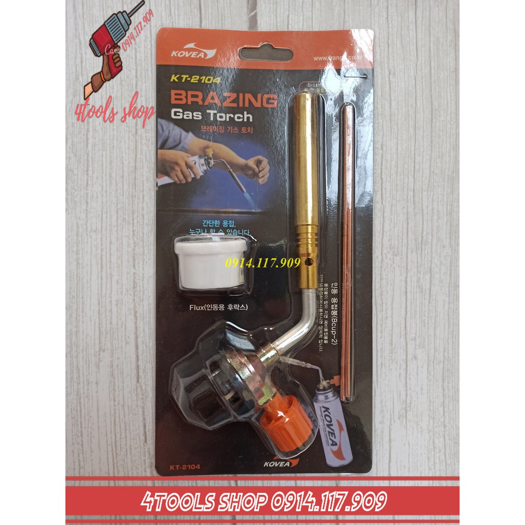 Súng khò ga cao cấp 1 ống 2 cây đồng + tặng kèm bột
