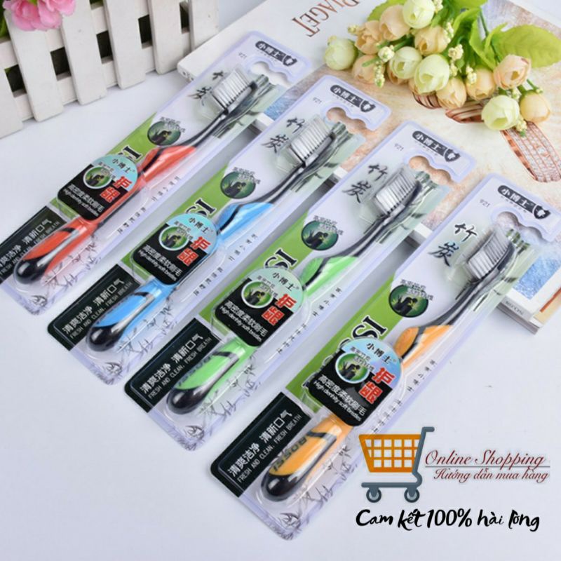 Bàn chải đánh răng than tre lông mềm