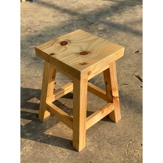 Ghế Đôn Vuông Gỗ Thông C45cm