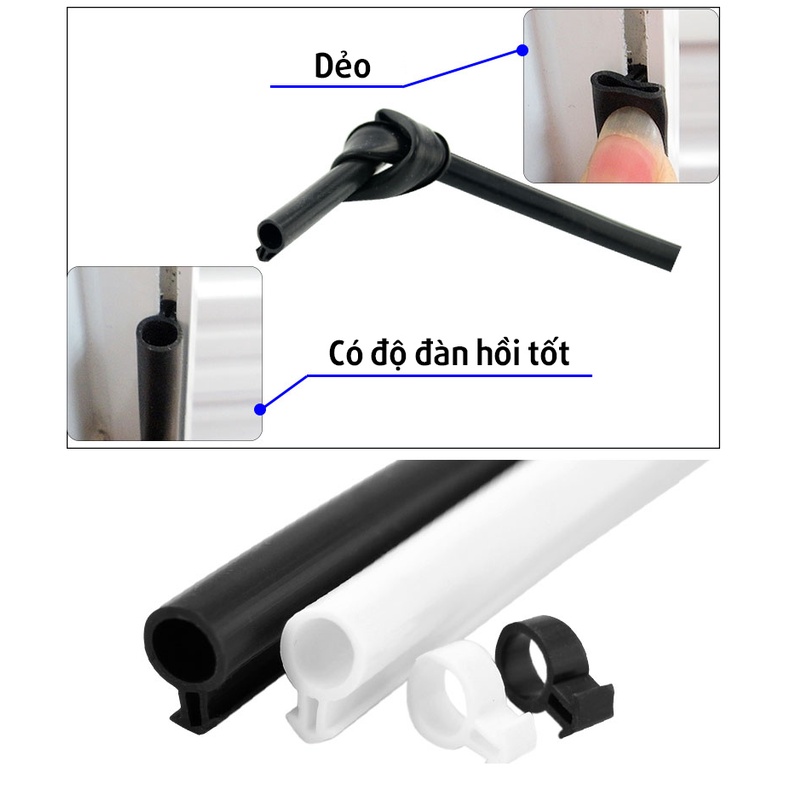 Ron Gioăng Sợi Chữ Q T Cây Thông Cao Su  Silicone Nhét Rãnh Chèn Làm Kín Khít Khe Hở Khung Cửa Gỗ Legaxi