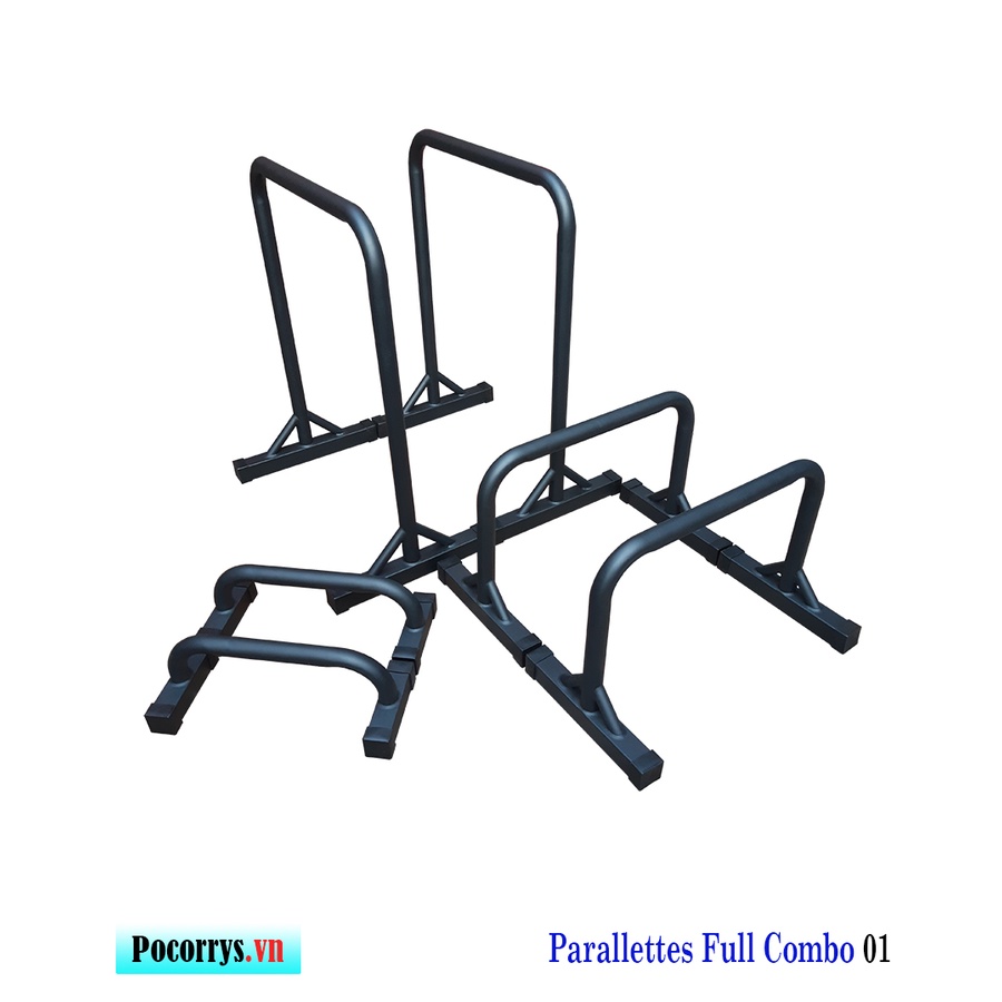 Combo 3 bộ Xà kép Parallettes, Dụng cụ chống đẩy Pocorrys 01