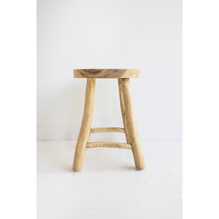 Ghế Đẩu Gỗ Tự Nhiên  Phong Cách Vintage