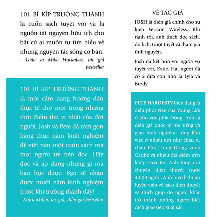 Sách - 101 Bí Kíp Trưởng Thành - Wisdom4liffe  - VLG