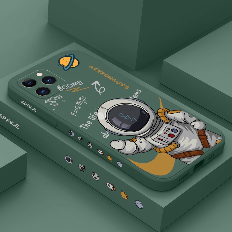 Ốp Điện Thoại Hình Phi Hành Gia Thông Minh Cho IPhone 11 Pro Max X XS XR Max