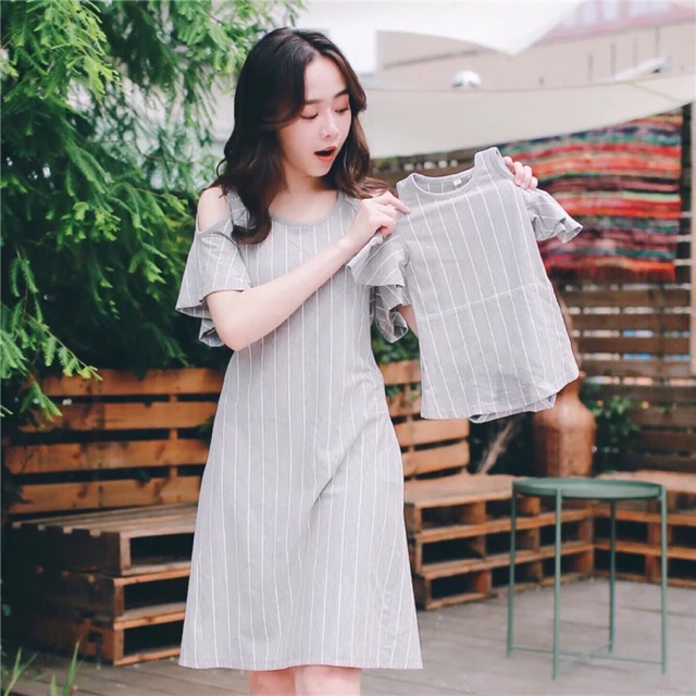 (Ảnh thật) combo váy cho con bú + body cho bé