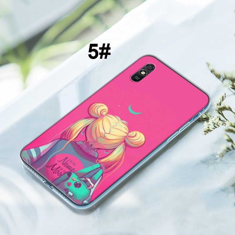 SAILOR MOON Ốp Lưng Silicone Mềm Trong Suốt Hình Thủy Thủ Mặt Trăng Cho Xiaomi Redmi Note 9 / 8 / 7 / 6 / 5 Pro / Note9 / Note8 / Note7 / Note6 / Note5