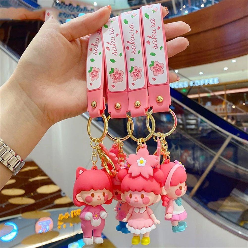 Móc Chìa Khóa Bằng PVC Hình Nhân Vật Hoạt Hình Sakura Dễ Thương