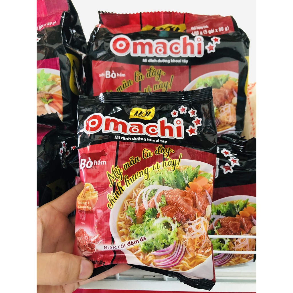 Mì khoai tây Omachi xốt bò hầm gói 80g