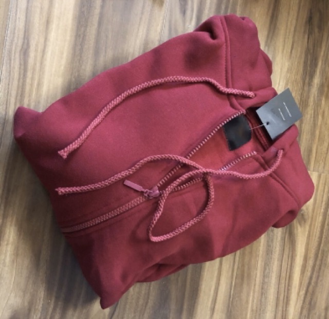 ÁO HOODIE ZIPPER MÀU ĐỎ ĐÔ