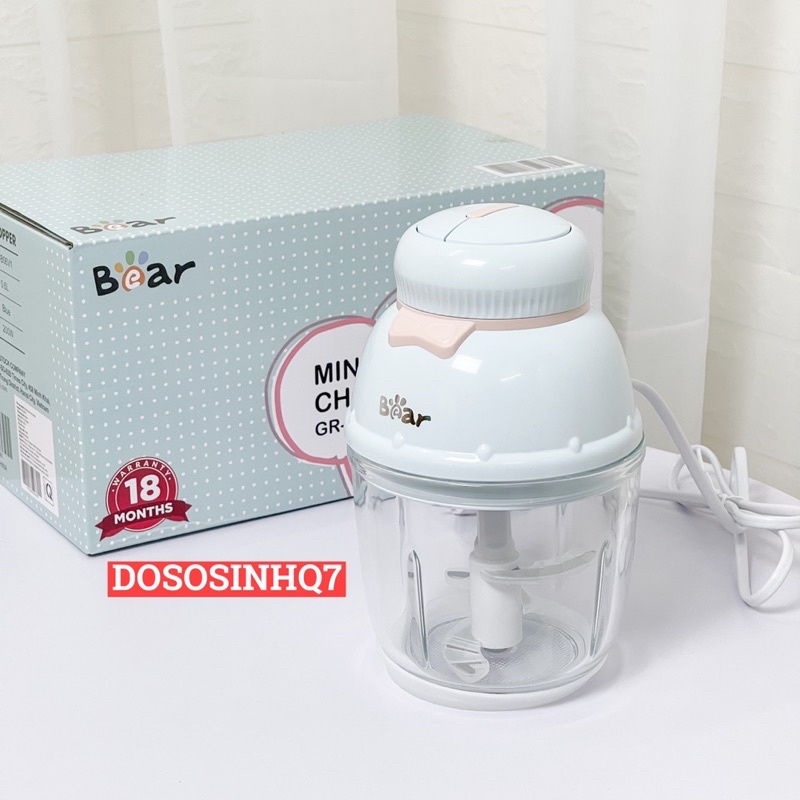 Máy xay ăn dặm Bear 0,6L - Máy xay đa năng, tiện dụng cho bé - Bảo hành chính hãng 18 tháng