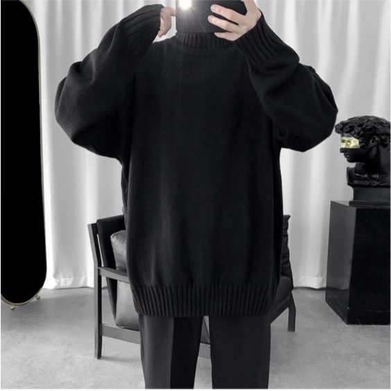 Áo len cổ lọ dáng rộng thiết kế mới thời trang theo phong cách hàn quốc cho nam simple ifashion thời trang nam cotton dày dặn