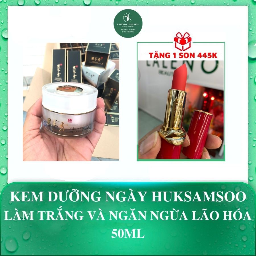 [HÀNG CHÍNH HÃNG] KEM NHÂN SÂM ĐEN 10% - LÀM TRẮNG VÀ CHỐNG LÃO HÓA HUKSAMSOO BLACK GINSENG WHITENING CREAM 50ml