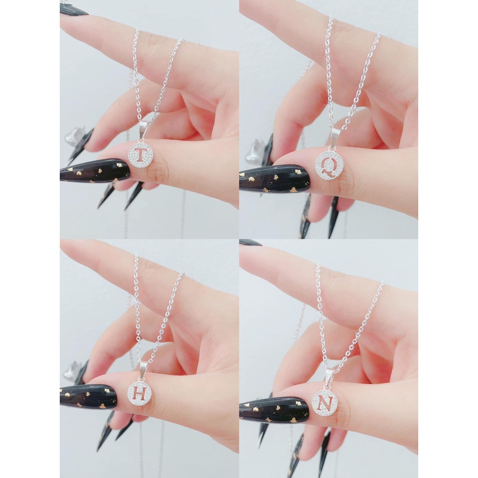 Dây chuyền bạc ANTA Jewelry T9921 mặt chữ tương ứng với tên tùy chọn