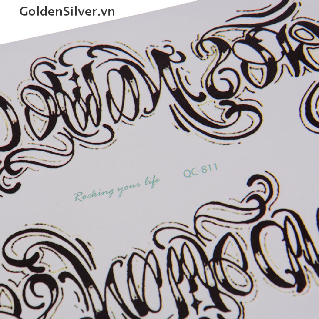 1 Hình Xăm Dán Tạm Thời Hình Chữ Tiếng Anh Chống Thấm Nước