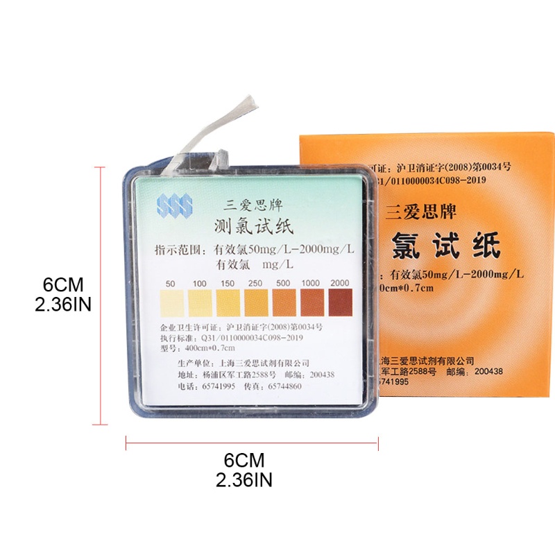 Giấy Kiểm Tra Clo Cl 50-2000mg / L