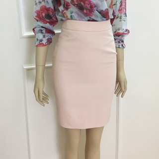 Chân váy ngắn màu hồng nhạt💝 Ảnh thật💝 Váy bút chì xẻ sau